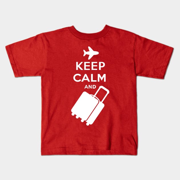 Keep Calm and Carry on Luggage Kids T-Shirt by cartogram